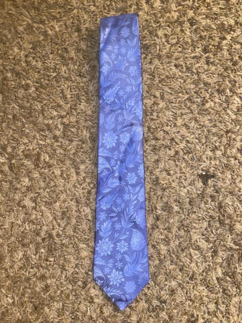 Murano Blue Floral Jacquard Tie